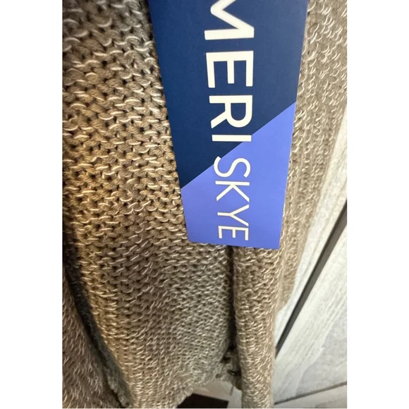 Women's MERI SKYE V-Neck Sweater 5X Beige White - Picture 5 of 8